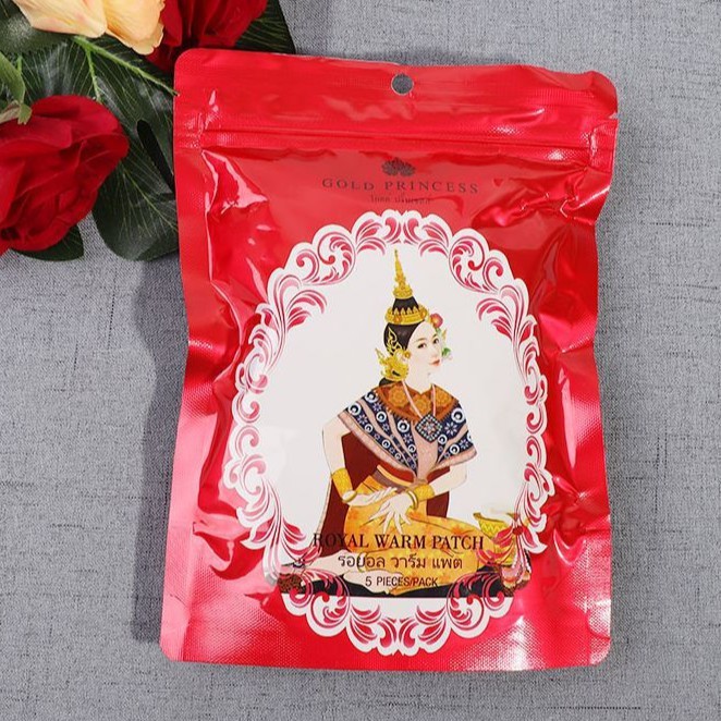 [GÓI 10 MIẾNG] Dán Đau Bụng Kinh Hoàng Cung GOLD PRINCESS Royal Warm Patch Thái Lan