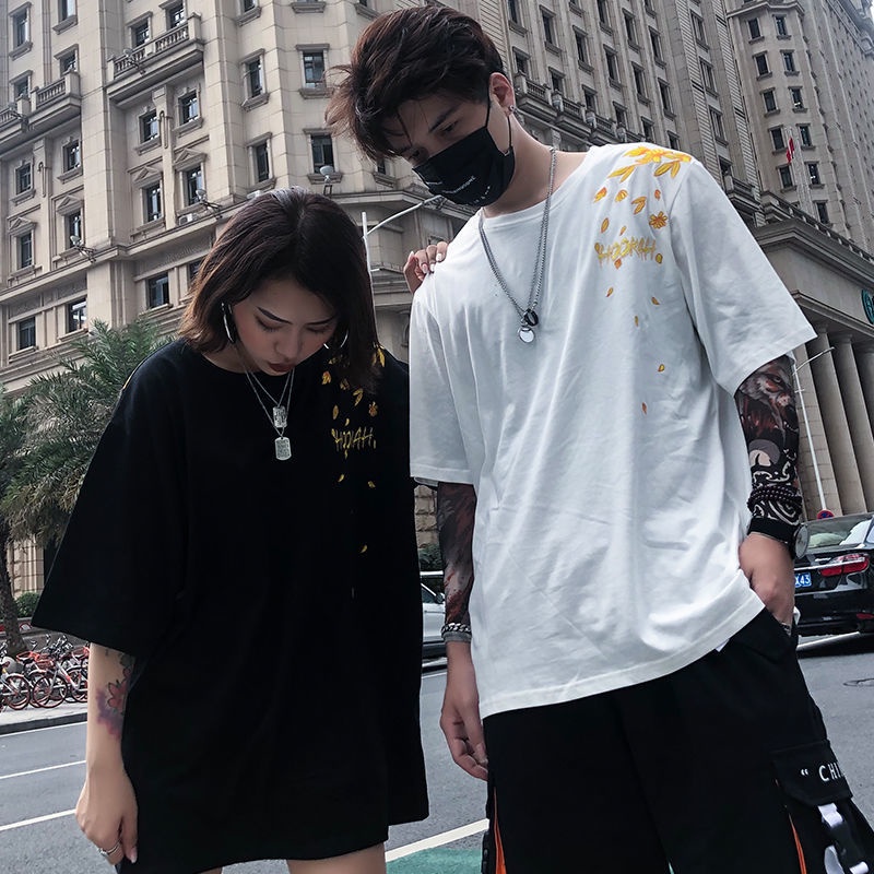 Áo Thun Tay Ngắn Thêu Hình Phượng Hoàng Phong Cách Mới Thời Trang Mùa Hè Cho Nam Và Nữ