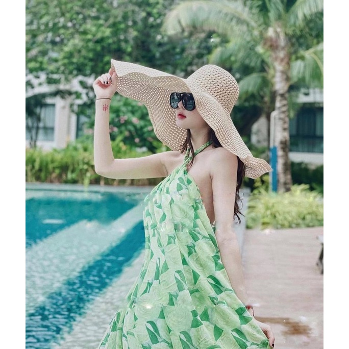 Đầm Yếm Hoa Xanh