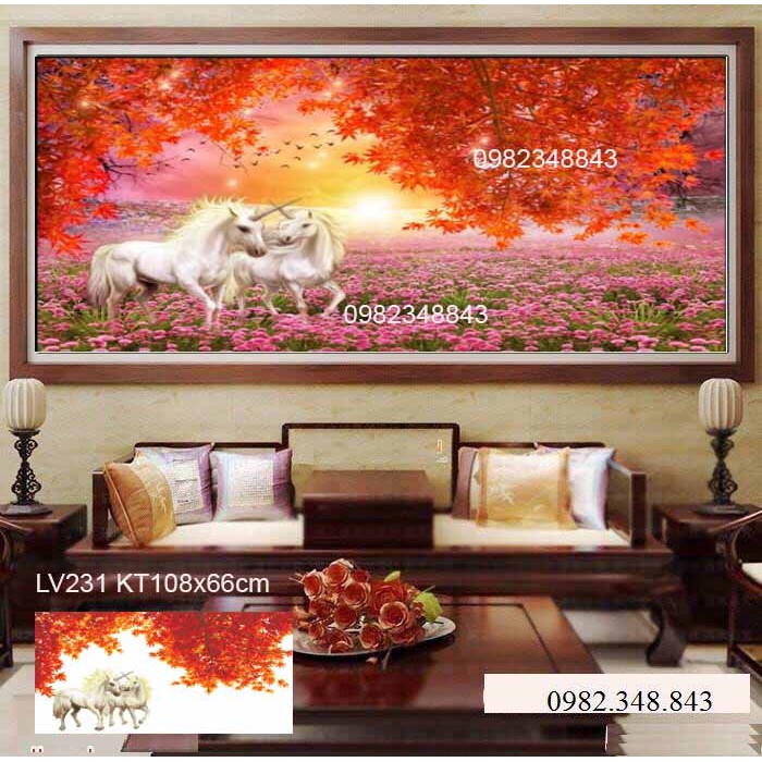 Tranh đính đá mã đáo thành công KT:100x66cm. Tranh gắn đá chưa gắn.