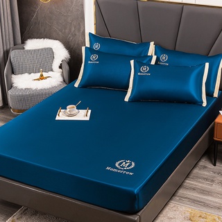 3 trong 1 900D Băng lụa Thêu ga trải giường Bảo vệ giường Nệm mềm Nệm có kích thước đơn Nữ hoàng