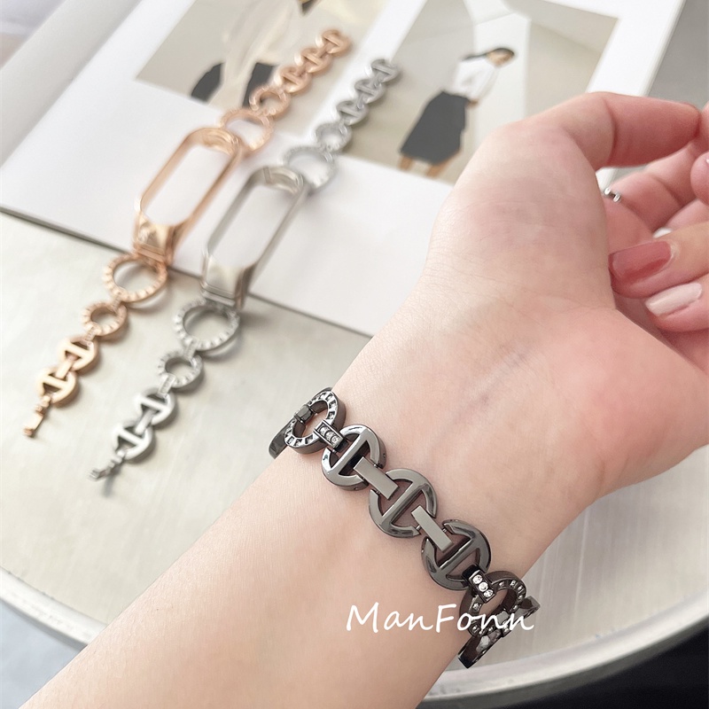 Dây Đeo Thay Thế Chất Liệu Thép Không Gỉ Thời Trang Cho Xiaomi Mi Band 3 4 5 6 Mi 6 5