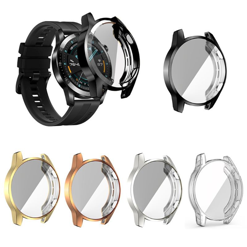 dou TPU Protective Case Full Cover Frame Protector for Huawei Watch GT2 46mm Watch