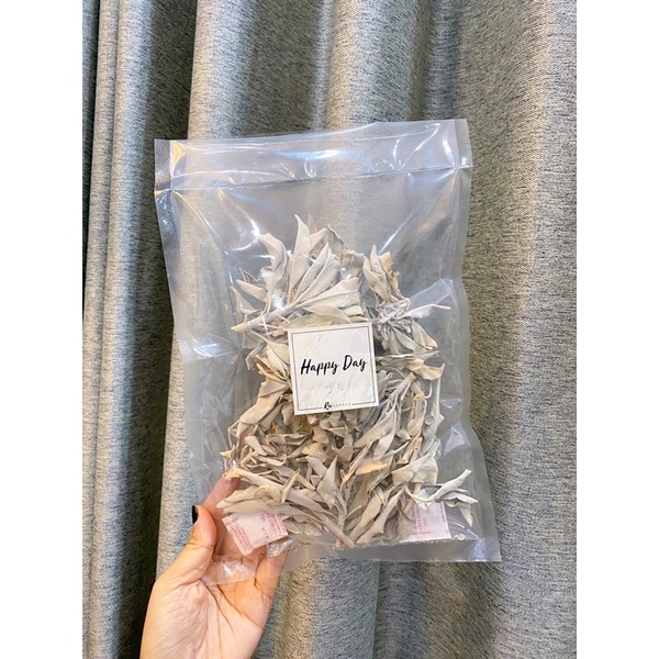 Lá xô thơm trắng khô 50gr, White Sage USA, xông nhà thanh tẩy làm sạch không gian, hương thơm thảo mộc dễ chịu ngủ ngon