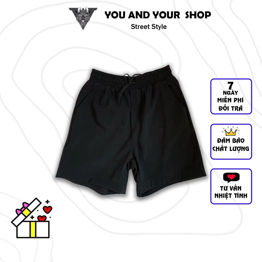 Quần short kaki đen Nam Nữ YAYSHOP năng động cá tính hình thật form unisex
