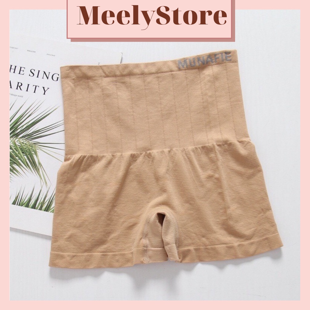 Quần gen bụng đùi không chống cuộn, mặc trong váy Munafiee Nhật Bản định hình vòng eo thon gọn, Gen nit bụng - 005