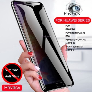 Kính Cường Lực Chống Nhìn Trộm Bảo Vệ Màn Hình Cho Huawei P20 P30 Pro Lite Nova 2i 3 3i 3e 4 4e
