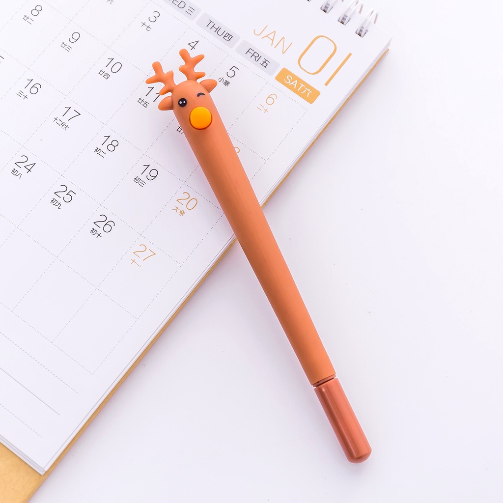 Bút mực nước hình hươu hoạt hình sáng tạo dễ thương cho học sinh