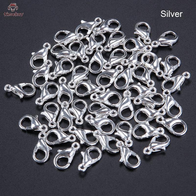 Bộ 50 Móc Cài Tôm Hùm Phù Hợp Cho Vòng Cổ / Vòng Tay Diy 10mm - 16mm