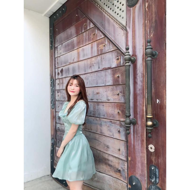 Đầm váy dạo phố xòe tay phồng nữ tính Rin Dress