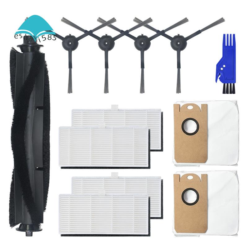 12Pcs Replaceble Dust Bags Mops Side Brushes Accessories Set Parts for S9 Vacuum Cleaner Sweeper Replace for Home