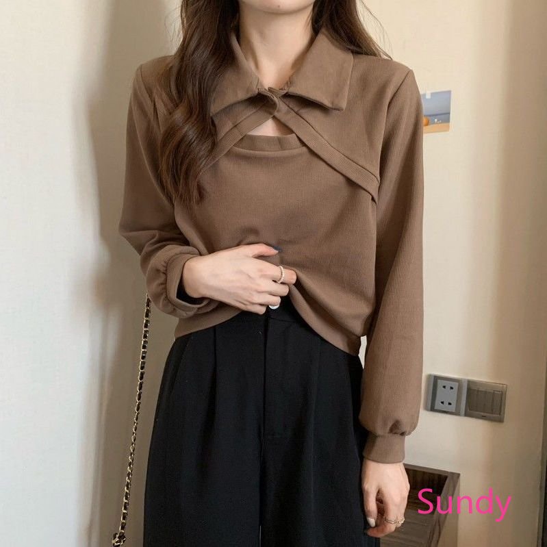 Áo Sơ Mi Tay Dài Plus Size Phong Cách Hàn Quốc Quyến Rũ Cho Nữ