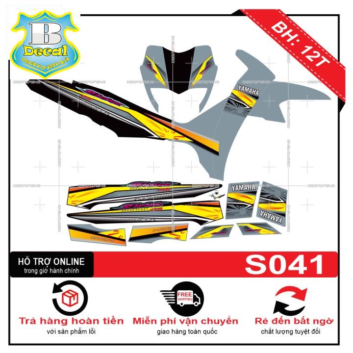 ( Quí khách vui lòng mang ra tiệm cho thợ dán ) Tem sirius xám xi măng S041 [Bi Decal]