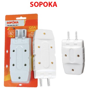 Đầu nối điện Sopoka 1 ra 5 Q5 và 1 ra 3 Q3