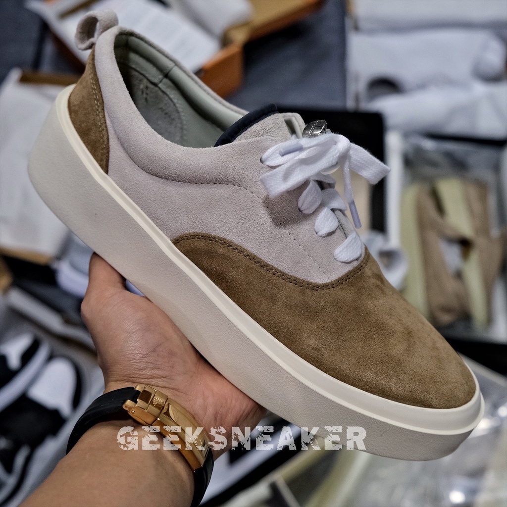 [Có sẵn] [GeekSneaker] Giày Fear Of God - FOG 101 Low Top Sneaker Cappuccino Bone Suede