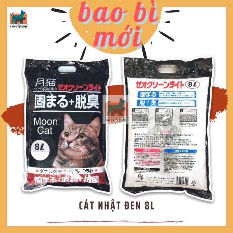 Cát vệ sinh cho mèo, cát nhật đen 8L