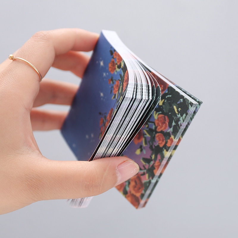 Giấy Ghi Chú Họa Tiết Tranh Sơn Dầu Màu Sắc Xinh Xắn