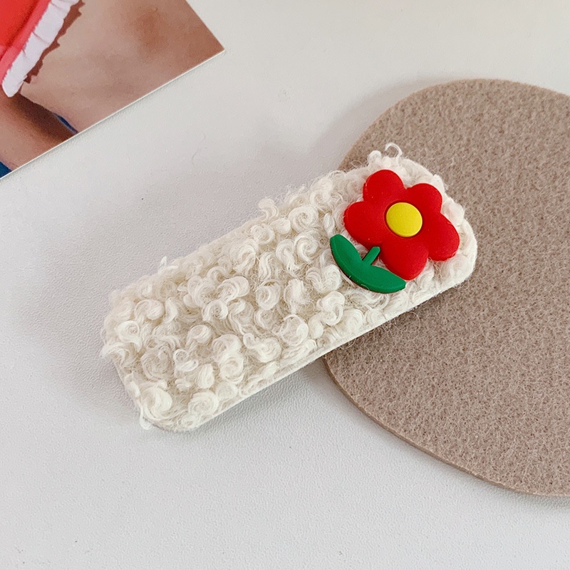 Kẹp tóc hình hoạt hình vải bông phong cách Hàn Quốc đáng yêu cho bé gái