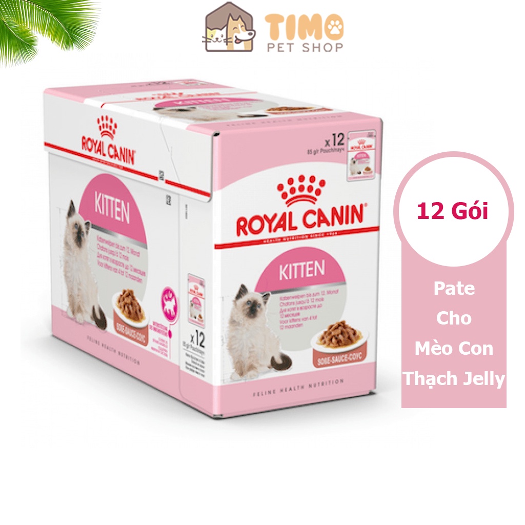 (12 Gói) Pate Cho Mèo Con Royal Canin Kitten Jelly Dạng Thạch 85g