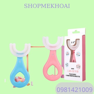 Bàn chải đánh răng cho bé chữ u chất liệu Silicon chịu được lực cắn, cho bé từ 2 tuổi - 6 tuổi