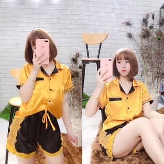 đồ bộ pijama lụa nữ mặc nhà