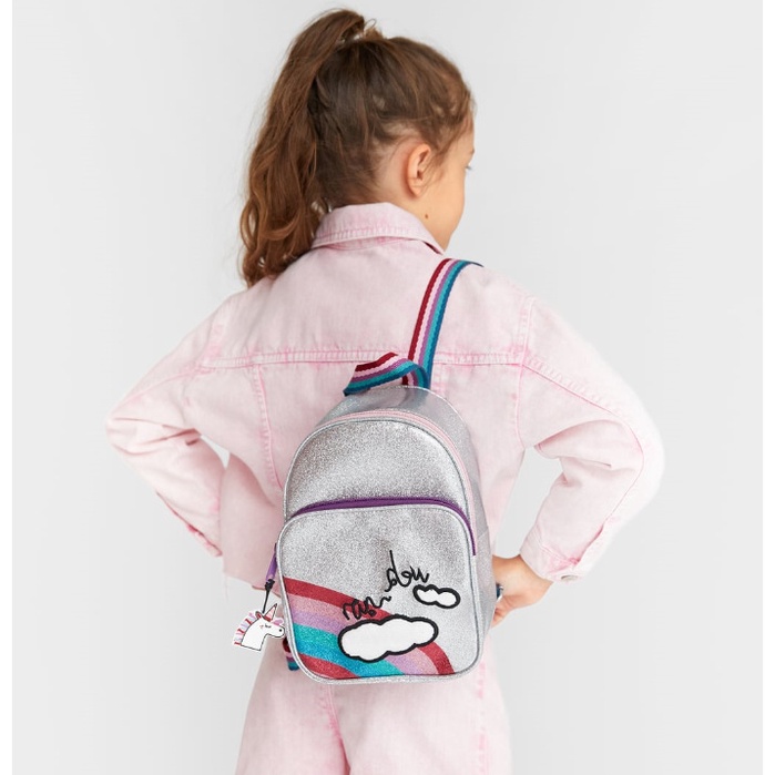 Balo cho bé ZARA kỳ lân kim tuyến, size nhỏ cho học sinh mẫu giáo, mầm non, tiểu học