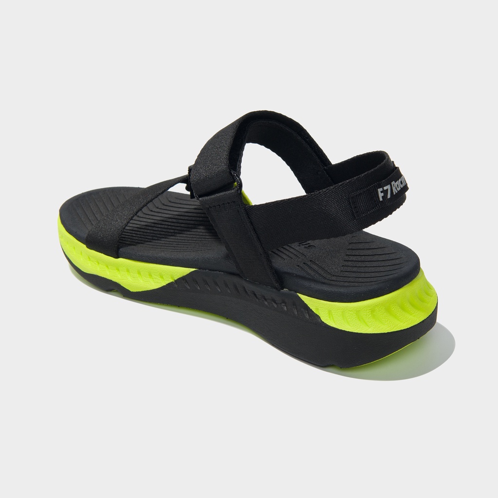 Giày Sandals Nam Nữ Shondo F7 Racing Đế Đen Phối Xanh Dạ F7R1040