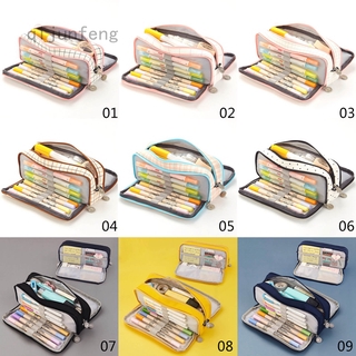 Túi canvas nhiều ngăn sức chứa lớn đựng bút học sinh đựng dụng cụ mang đi du lịch