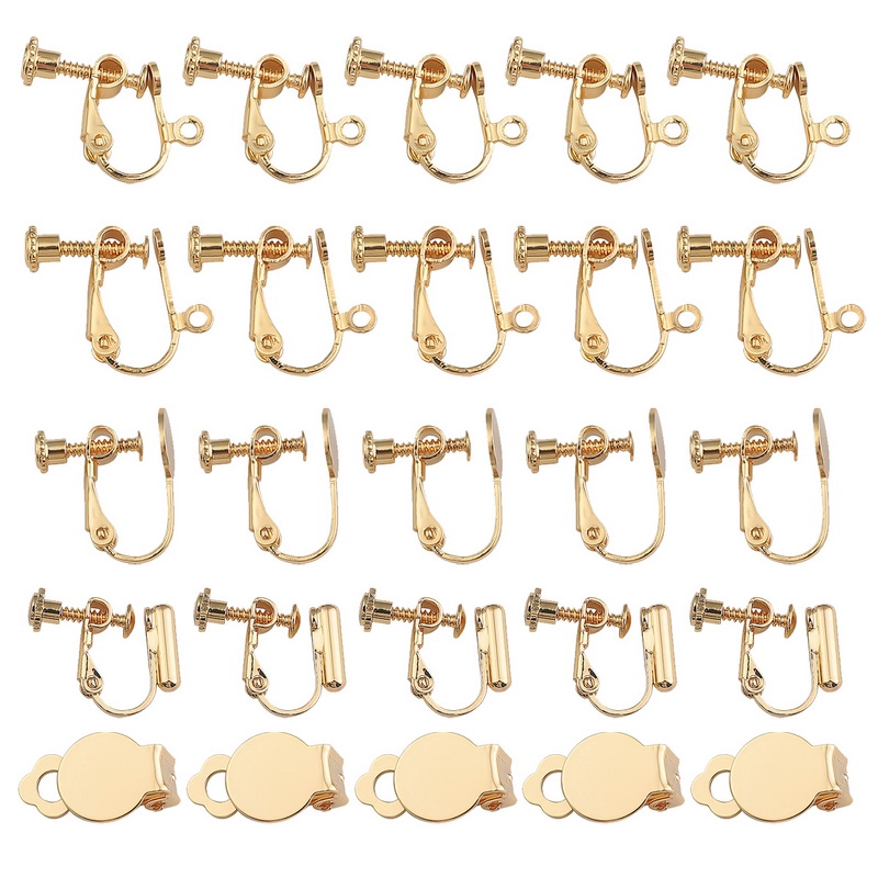 Bộ 10 bông tai mạ vàng 18k dạng xoắn ốc dùng làm trang sức thủ công