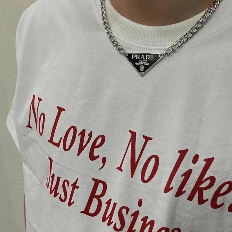 Dây chuyền mặt PRAD 2 màu dạng xích kiểu dáng unisex