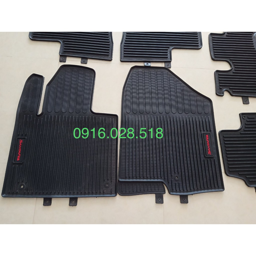 Thảm Lót sàn Cao su xe Santafe 2019-2020 Full bộ - không mùi, dễ vệ sinh