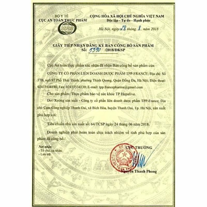 Viên giải độc gan Tp Hepalive