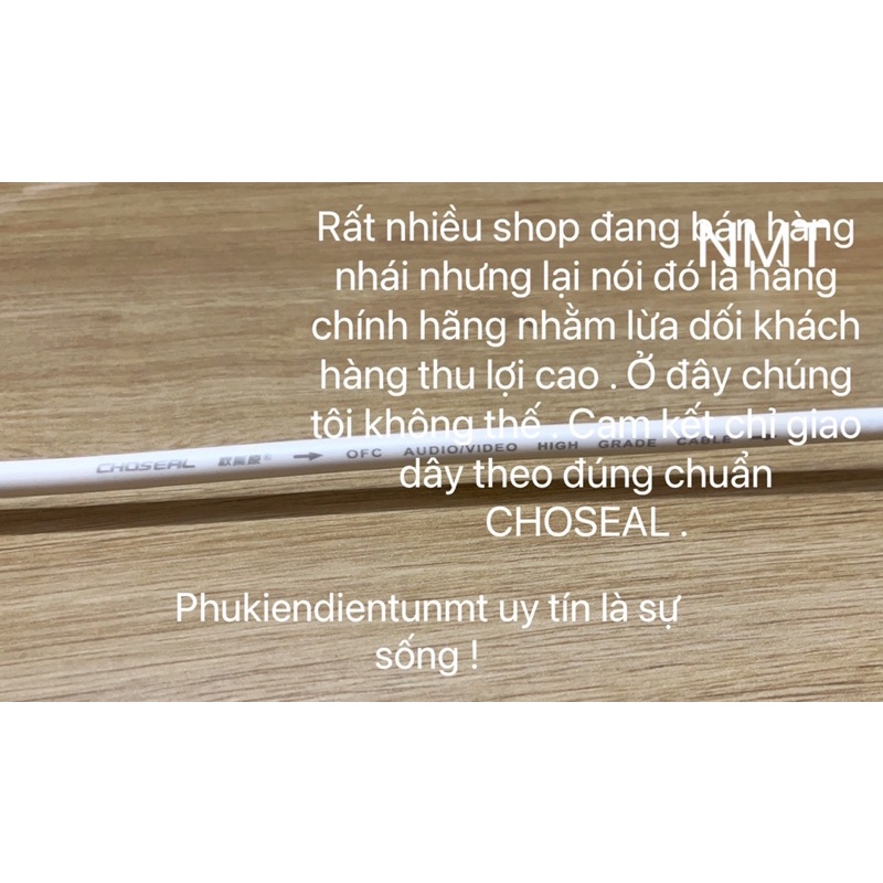(0.8m/1.8m/3m/5m/10m) Dây cáp âm thanh AV 2 ra 2 chính hãng CHOSEAL
