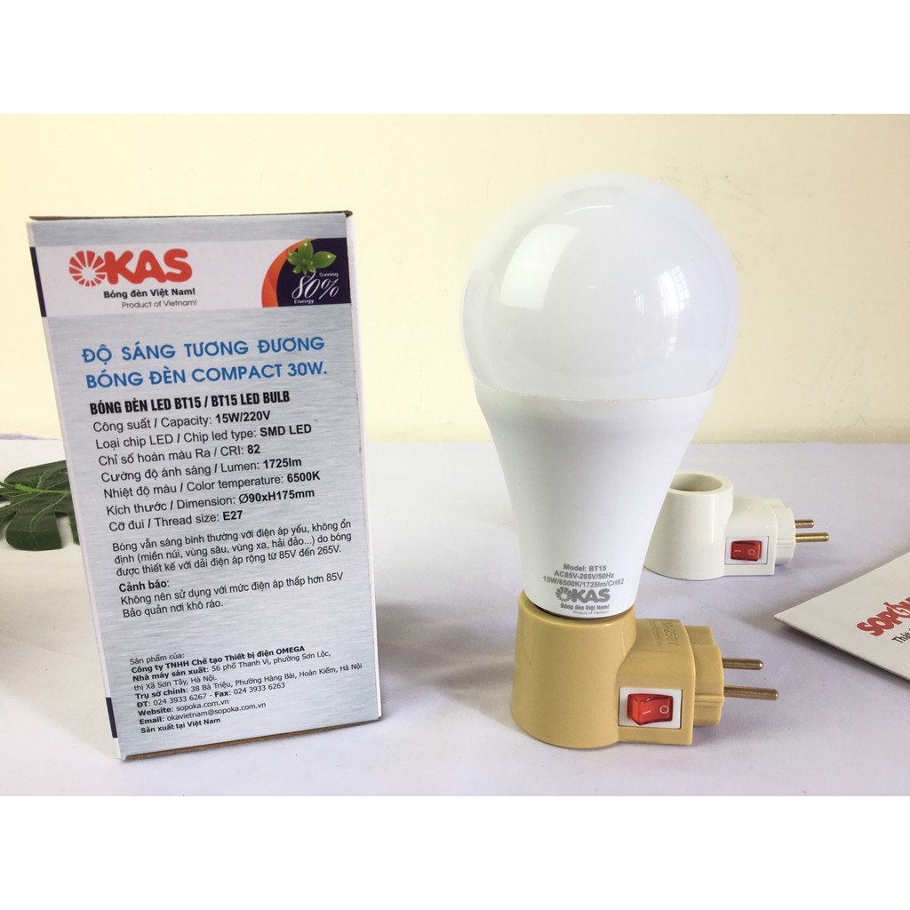 Bóng đèn LED BT OKAS 3W-20W ánh sáng trắng