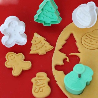 Khuôn Nhấn Bánh Cookie 3D Giáng Sinh