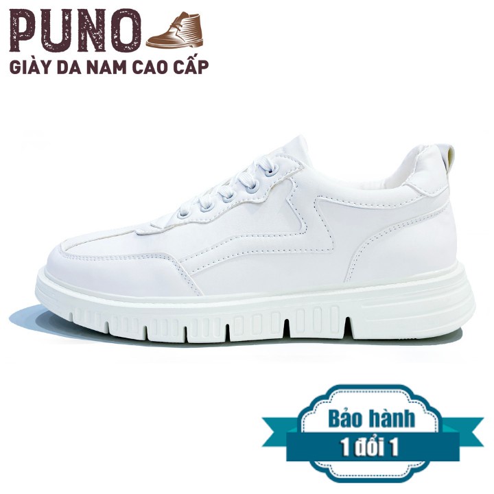 Giày Thể Thao Nam Trắng, Giày Sneaker Nam Đẹp Da Cao Cấp GT06 WGE