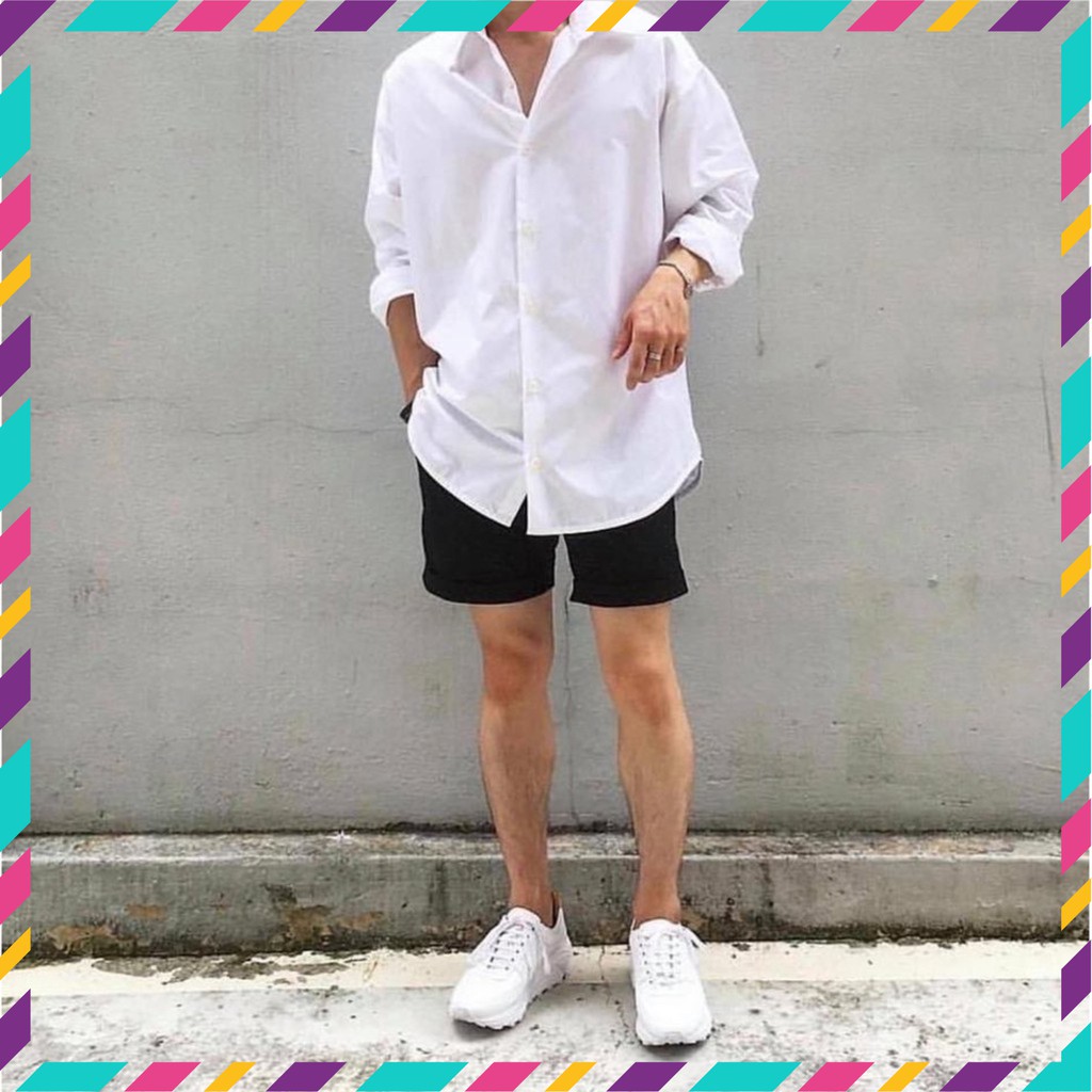 [ẢNH THẬT] Áo Sơ Mi Trắng Dài Tay Phong Cách Thời Trang Hàn Quốc Siêu Hot | BigBuy360 - bigbuy360.vn