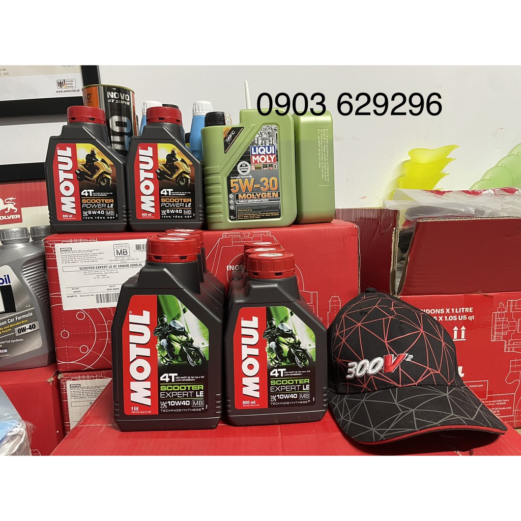 Dầu nhớt xe tay ga MOTUL SCOOTER EXPERT LE 1L - nhớt bán tổng hợp phù hợp với hầu hết các dòng xe tay ga