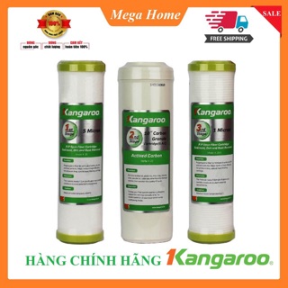 Bộ 3 lõi lọc nước số 1,2,3 Kangaroo chính hãng có tem
