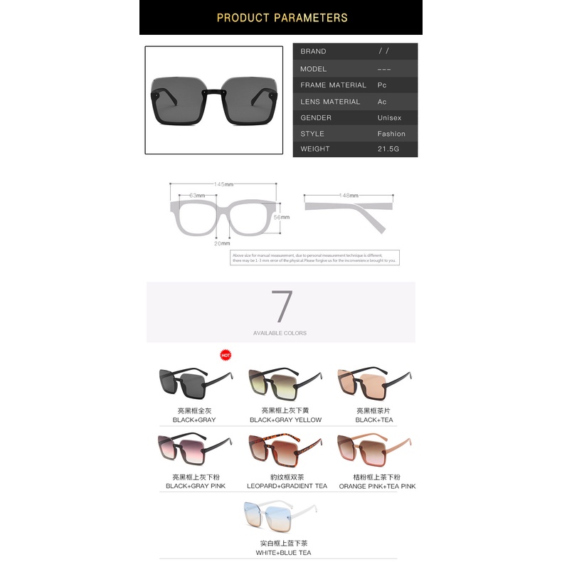 Kính mát gọng một nửa độc đáo thời trang dành cho cả nam và nữ