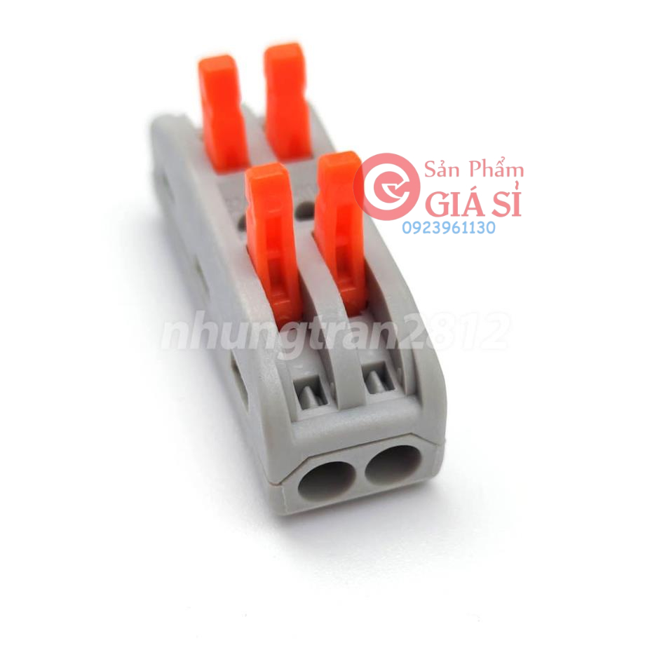 Cút nối dây điện nhanh PCT-222 2 cổng vào 2 ra - chịu tải 32A - dây tối đa 2,5mm ❤️freeship❤️
