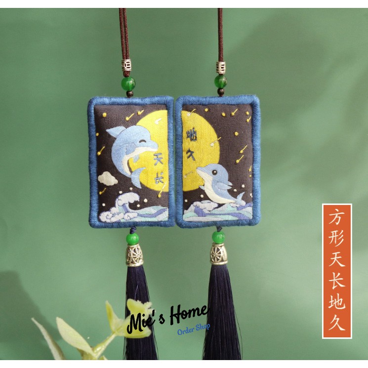 (FREE SHIP 50K) Kit thêu tay DIY Túi Thơm May Mắn Tình yêu Mẫu Xuân Khởi Bình An Túi Thơm Độn bông Handmade Mie Shop