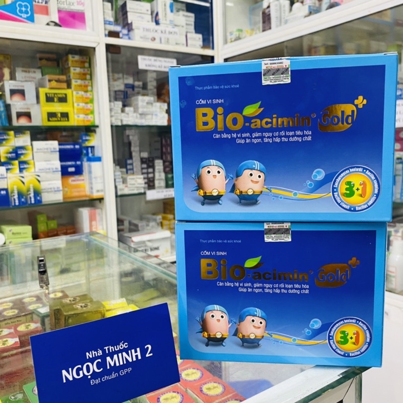 ✅ [Chính Hãng] Bio acimin gold mẫu mới cốm vi sinh cho trẻ biếng ăn hộp 30 gói ( bio acimin)