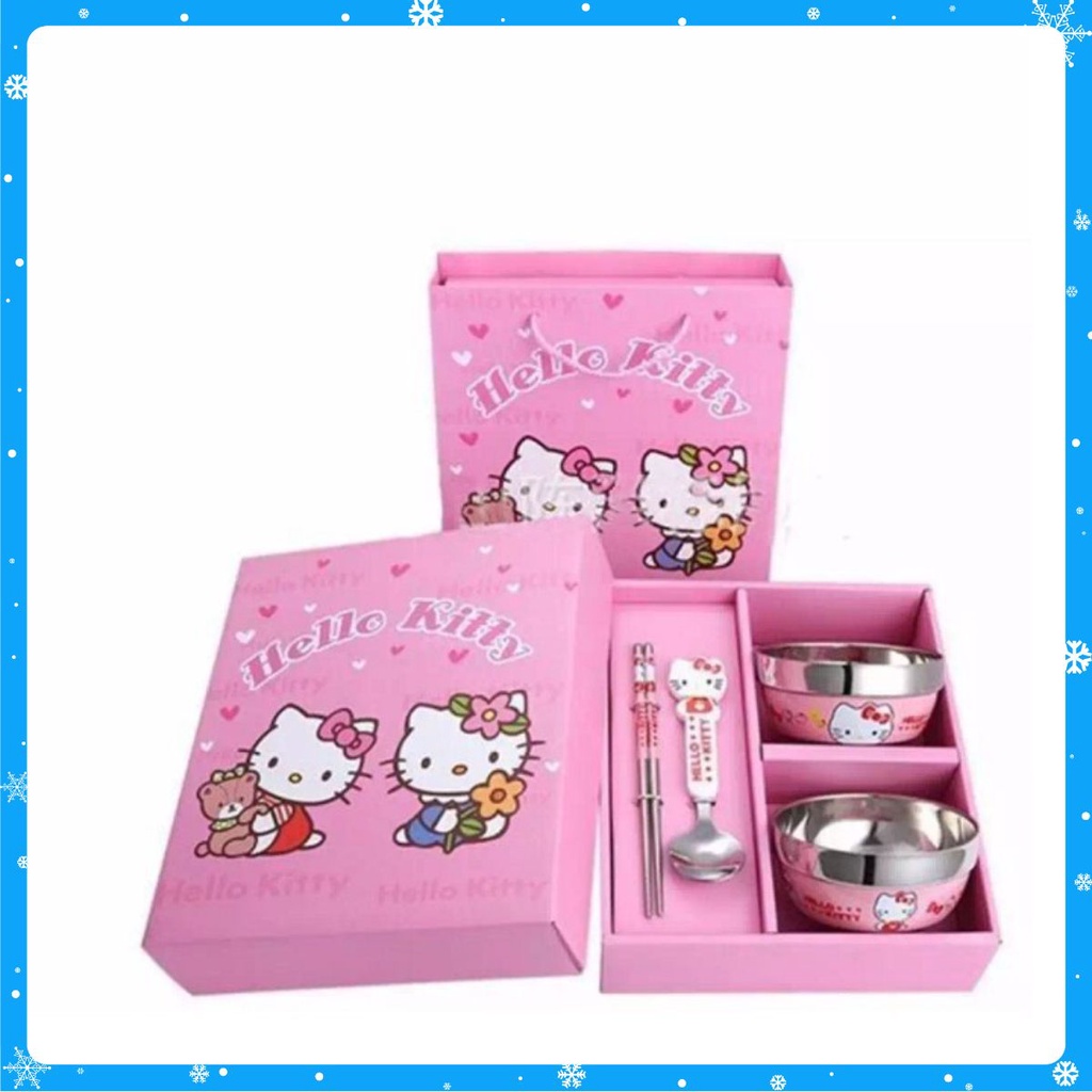 Bộ bát đũa Hello Kitty- chống nóng dành cho bé - H1