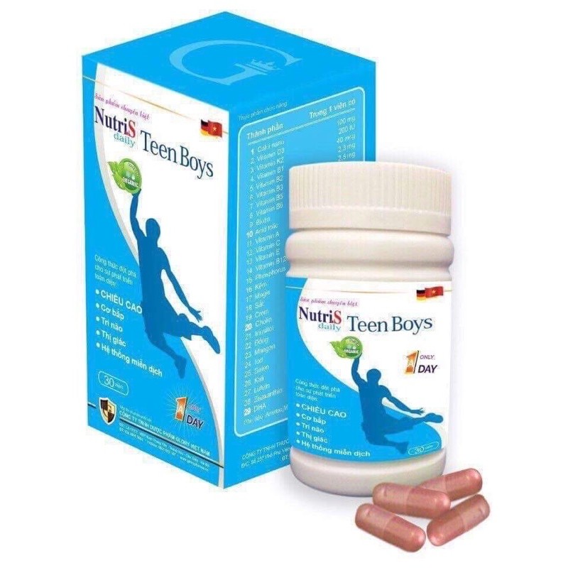 NUTRIS DAILY TEEN GIRL / TEEN BOY Tăng chiều cao vượt trội 2020