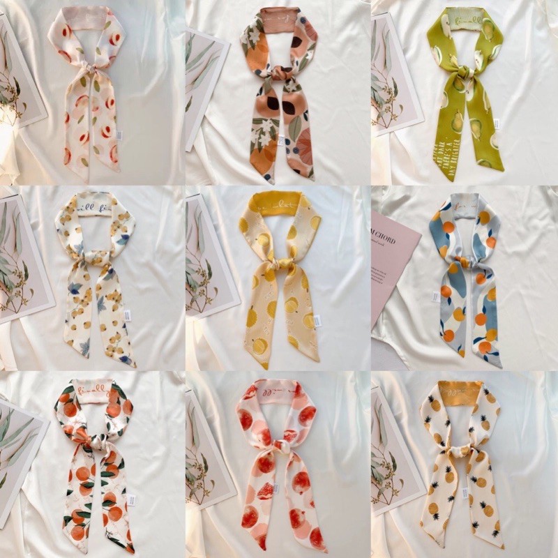 Dây lụa buộc tóc phong cách vintage, dây Twilly