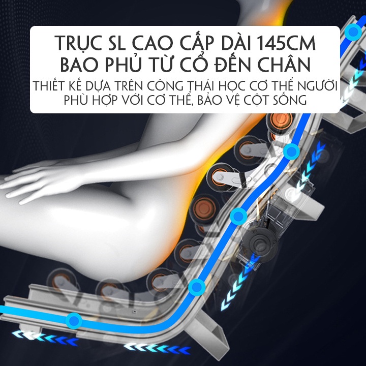Ghế Massage Toàn Thân Cao Cấp Điều Khiển Giọng Nói, Ghế Mát Xa Toàn Thân Kết Hợp Với Sưởi Hồng Ngoại HP20