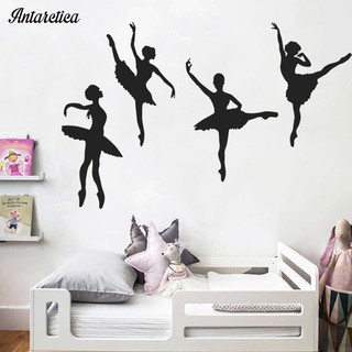 Decal dán tường cô gái múa ba lê