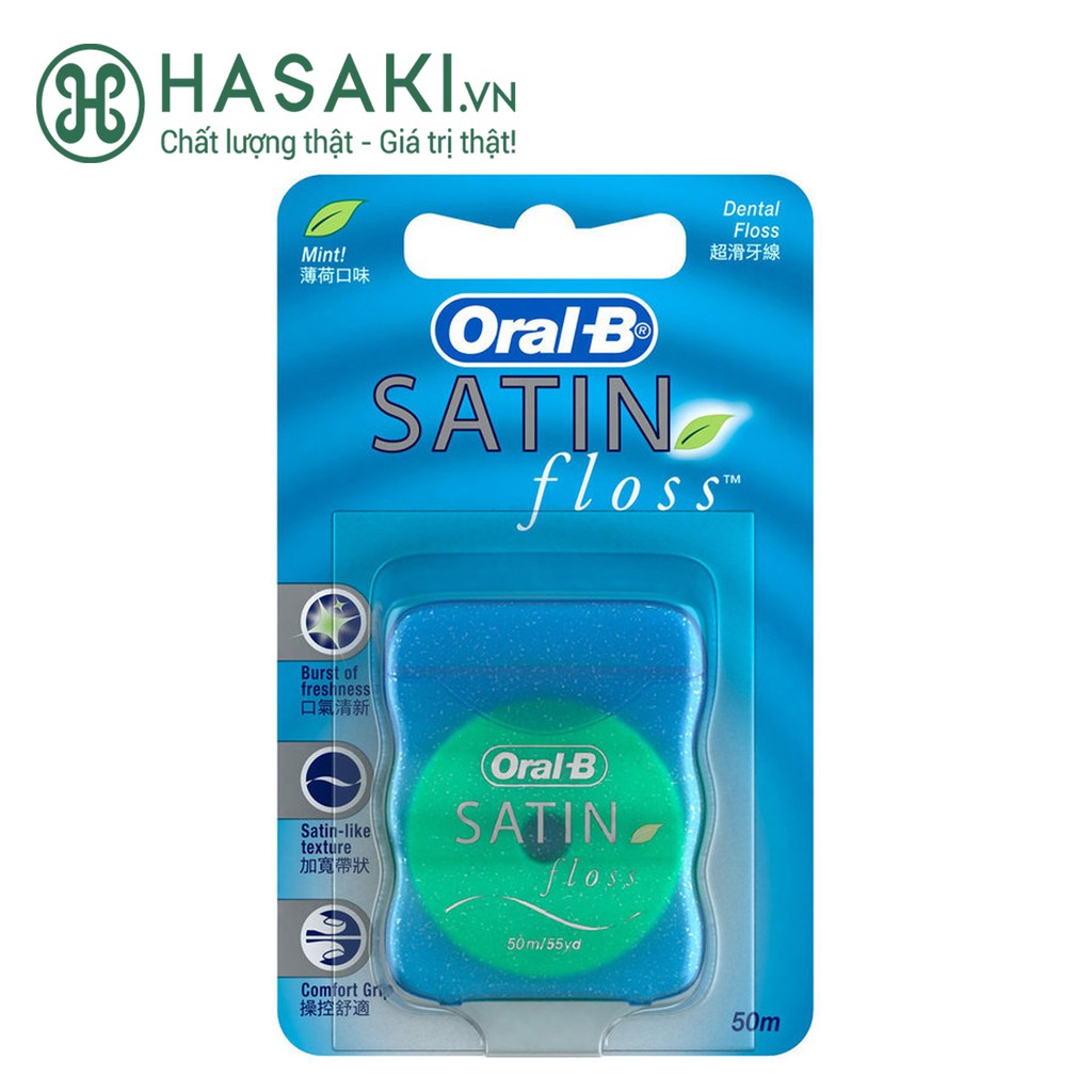 Chỉ Nha Khoa Oral-B Cho Nướu Nhạy Cảm Dental Floss Satin 50m