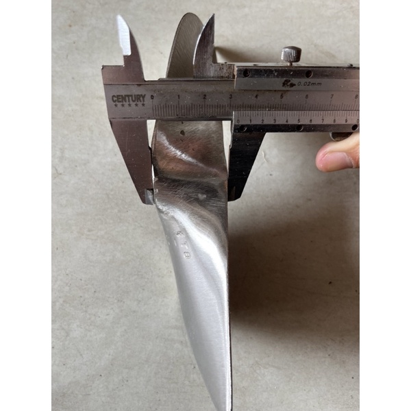 Chân vịt 2 cánh inox thỏ xéo máy xăng 5hp 5.5hp gx160 168